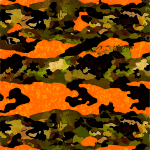 Orange Camouflage Pattern PNG coa PNG