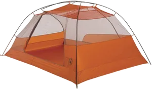 Orange Camping Tent Isolated PNG Image