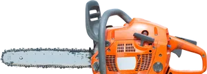 Orange Chainsaw Isolated Background PNG Image