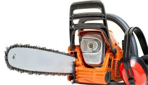 Orange Chainsaw Isolated Background.png PNG Image