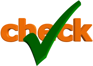 Orange Check Graphic Green Tick PNG Image