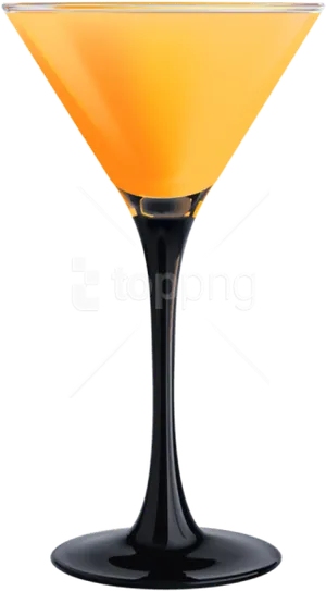 Orange Cocktailin Martini Glass PNG Image