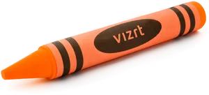 Orange Crayon Branded Vizrt PNG Image