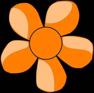 Orange Daisy Graphic PNG with transparent background