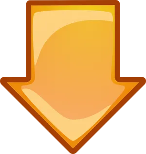 Orange Down Arrow Icon PNG Image