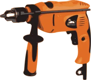 Orange Electric Hand Drill PNG Image