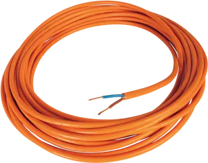 Orange Electrical Cable Coil.jpg PNG Image