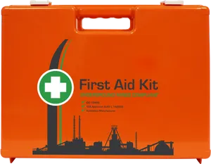 Orange First Aid Kit Underground Mines Compliant PNG Image