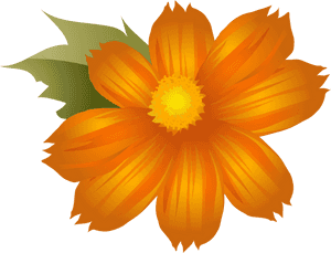 Clip Art Orange Flowers Png - Art Flower Orange Background, Transparent Png PNG