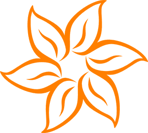 Orange Flower Svg Clip Arts - Flower Black And White Outline, HD Png Download PNG image with transparent background