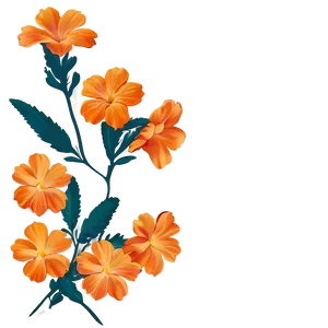 Orange Flower Silhouette Png 59 PNG Image