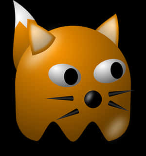 Orange Fox Emoji Graphic PNG image with transparent background
