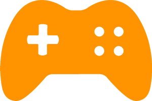 Orange Game Controller Vector PNG Image