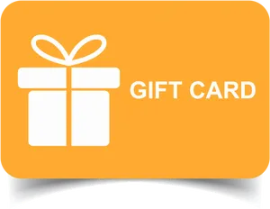 Orange Gift Card Design PNG Image