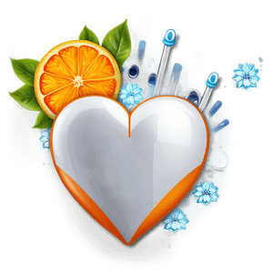 Orange Heart Emoji PNG Graphic 05042024 PNG image with transparent background