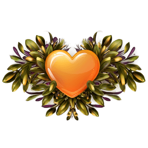 Orange Heart Emoji PNG Graphic 87 PNG image with transparent background
