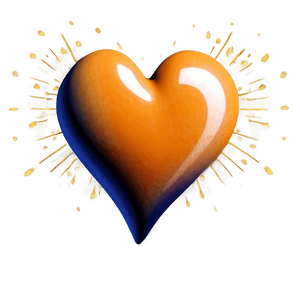 Orange Heart Emoji PNG Graphic wkl PNG image with transparent background