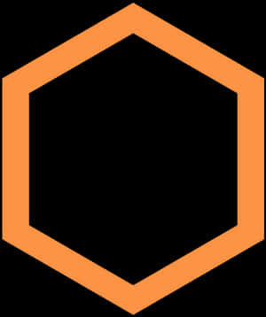 Orange Hexagon Shape PNG image with transparent background