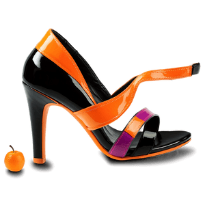 Orange High Heels PNG lts69 PNG image with transparent background
