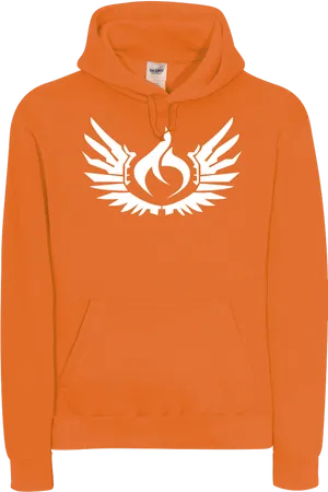 Orange Hoodiewith Pubg Logo PNG Image