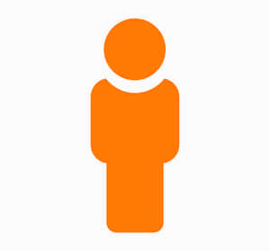 Orange Icon Person Silhouette PNG image with transparent background