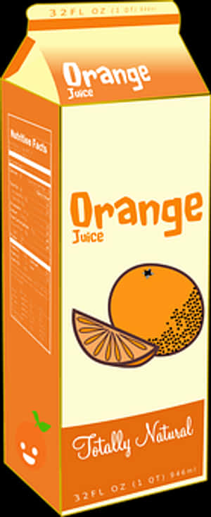 Orange Juice Carton Design PNG image with transparent background