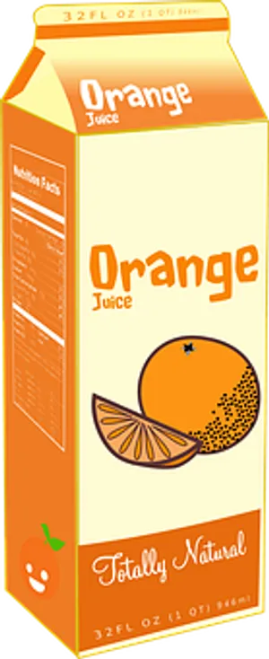 Orange Juice Carton Design PNG Image