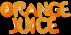 Orange Juice Creative Typography PNG image with transparent background