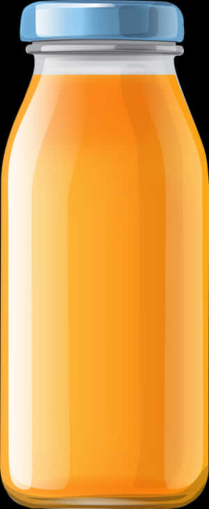 Orange Juice Glass Bottle PNG image with transparent background