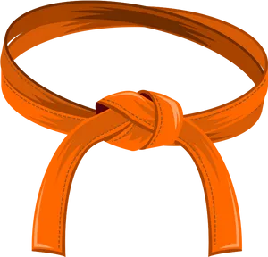 Orange Leather Belt Knot PNG Image