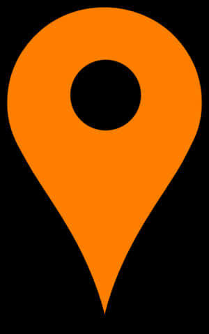 Orange Location Pin Icon PNG image with transparent background