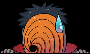 Orange Masked Anime Character PNG image with transparent background