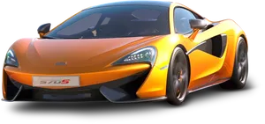 Orange Mc Laren570 S Sports Car PNG Image