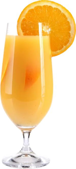 Orange Mimosa Cocktail Glass PNG Image