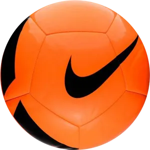 Orange Nike Soccer Ball PNG Image