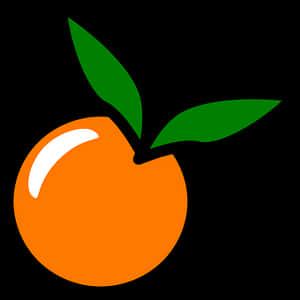 Orange Peach Vector Art PNG with transparent background