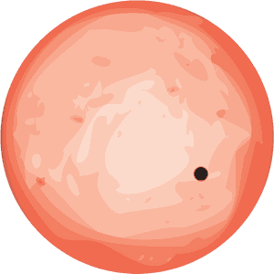 Orange Planet Illustration PNG