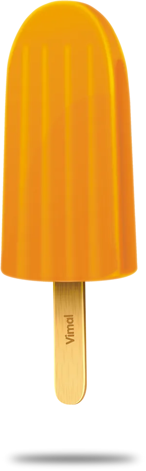 Orange Popsicle Illustration PNG Image