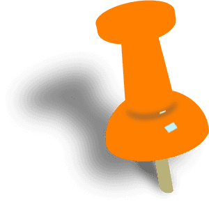 Transparent Thumbtack Png - Orange Push Pin Png, Png Download PNG