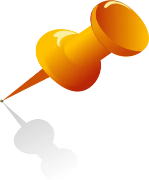 Orange Pushpin Graphic PNG Image