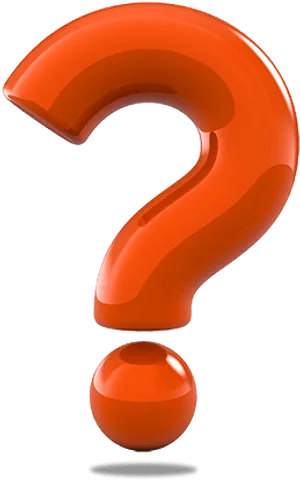 Orange Question Mark PNG Image