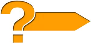 Orange Question Mark Arrow PNG Image