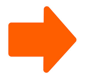 Orange Right Arrow Icon PNG image with transparent background