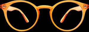 Round Clear Orange Prescription Glasses, Transparent - Glasses Round Frame Orange, HD Png Download PNG