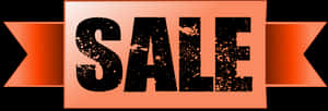 Orange Sale Banner PNG image with transparent background