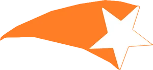 Orange Shooting Star Graphic PNG Image