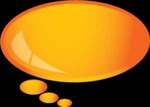 Orange Speech Bubble Graphic PNG image with transparent background