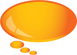 Orange Speech Bubble Graphic PNG Image