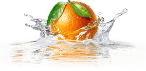 Orange Splash Water Artwork PNG image with transparent background