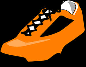 Orange Sport Shoe Illustration PNG with transparent background